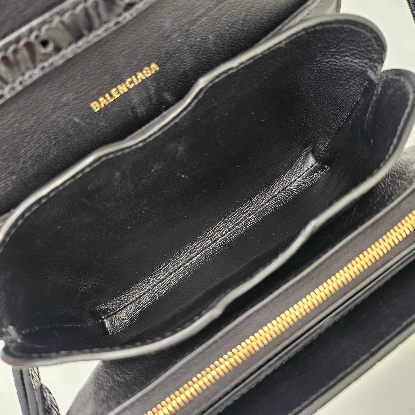 B Small Embossed Crossbody Bag in Black [ReSale]