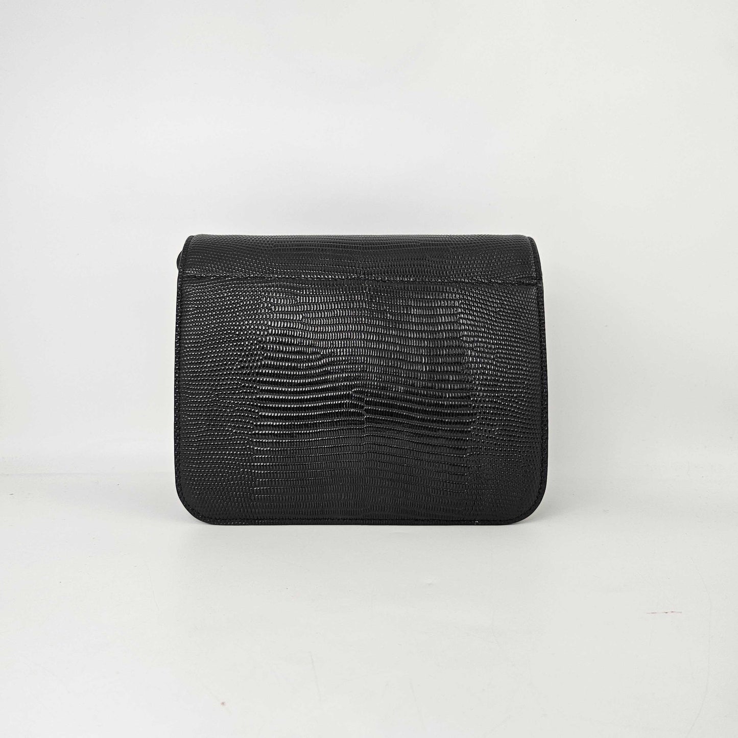 B Small Lizard Effect Cross-body Bag in Black [ReSale]
