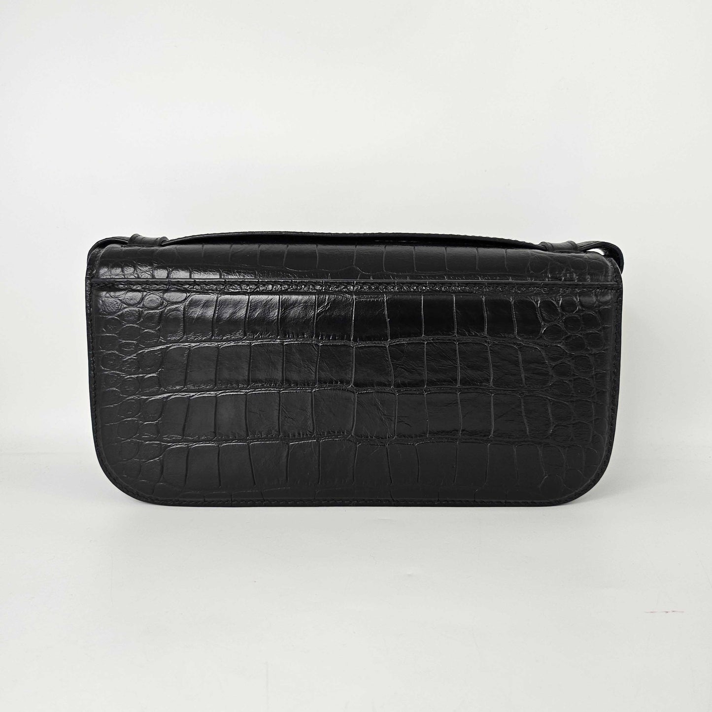 Gossip Small Croc-Effect Leather Shoulder Bag in Black [ReSale]