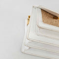 Mini Raffia Trunk Crossbody Bag in White [ReSale]
