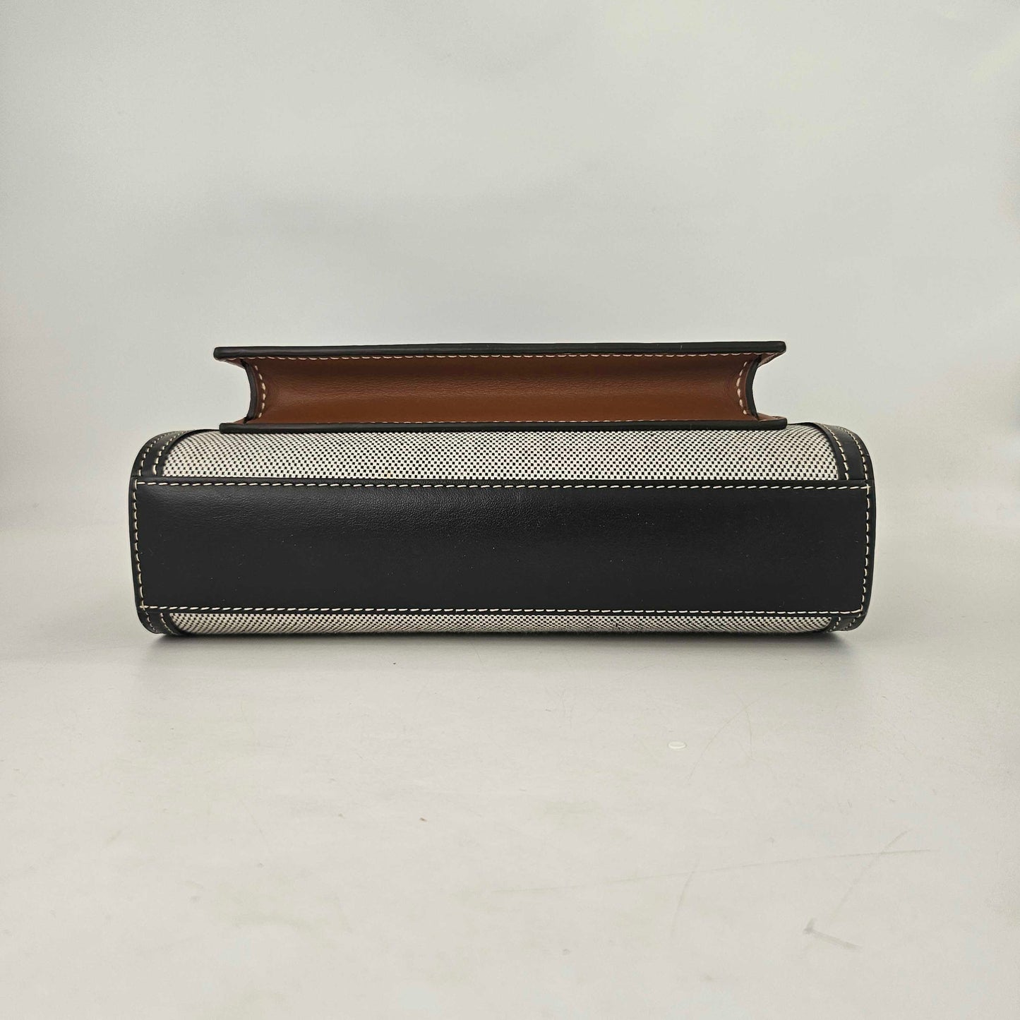 Mini Tri-Colour Canvas & Leather Pocket Bag in Grey [ReSale]