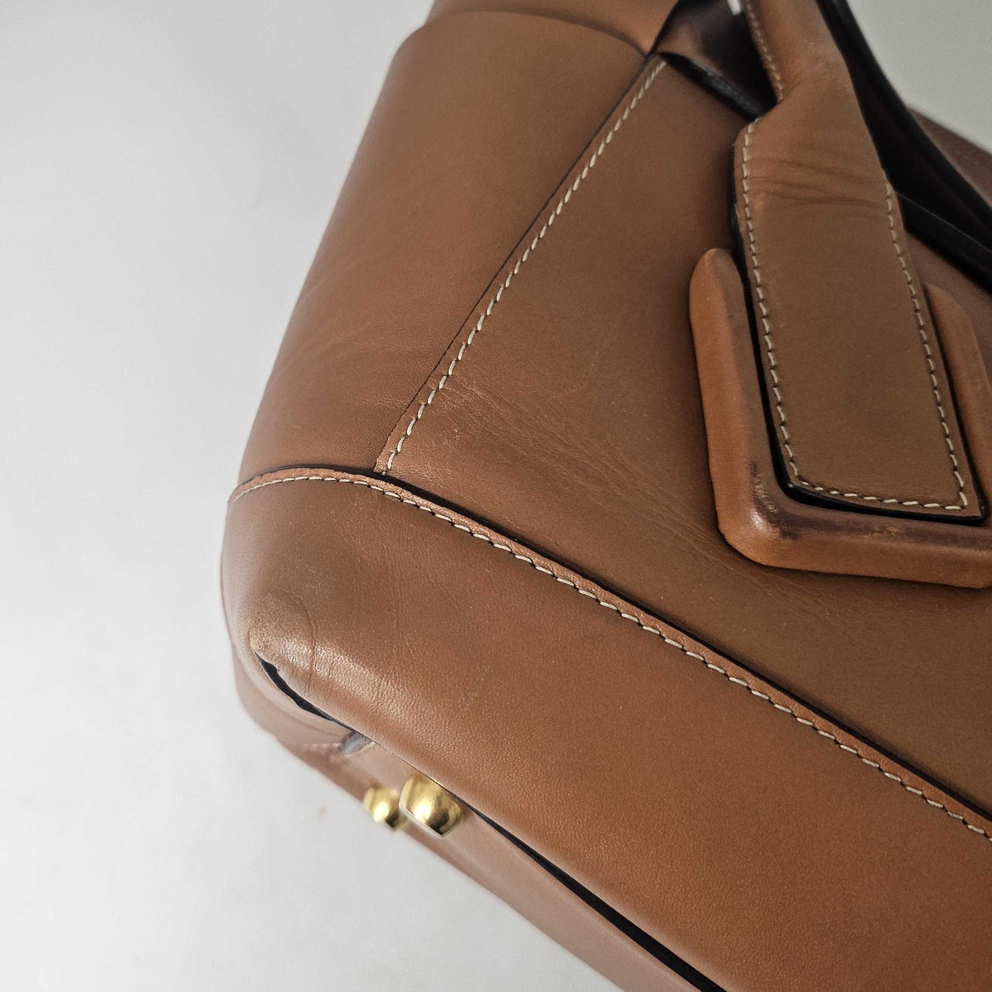 Arco Large Intrecciato Leather Tote Bag in Wood [ReSale]