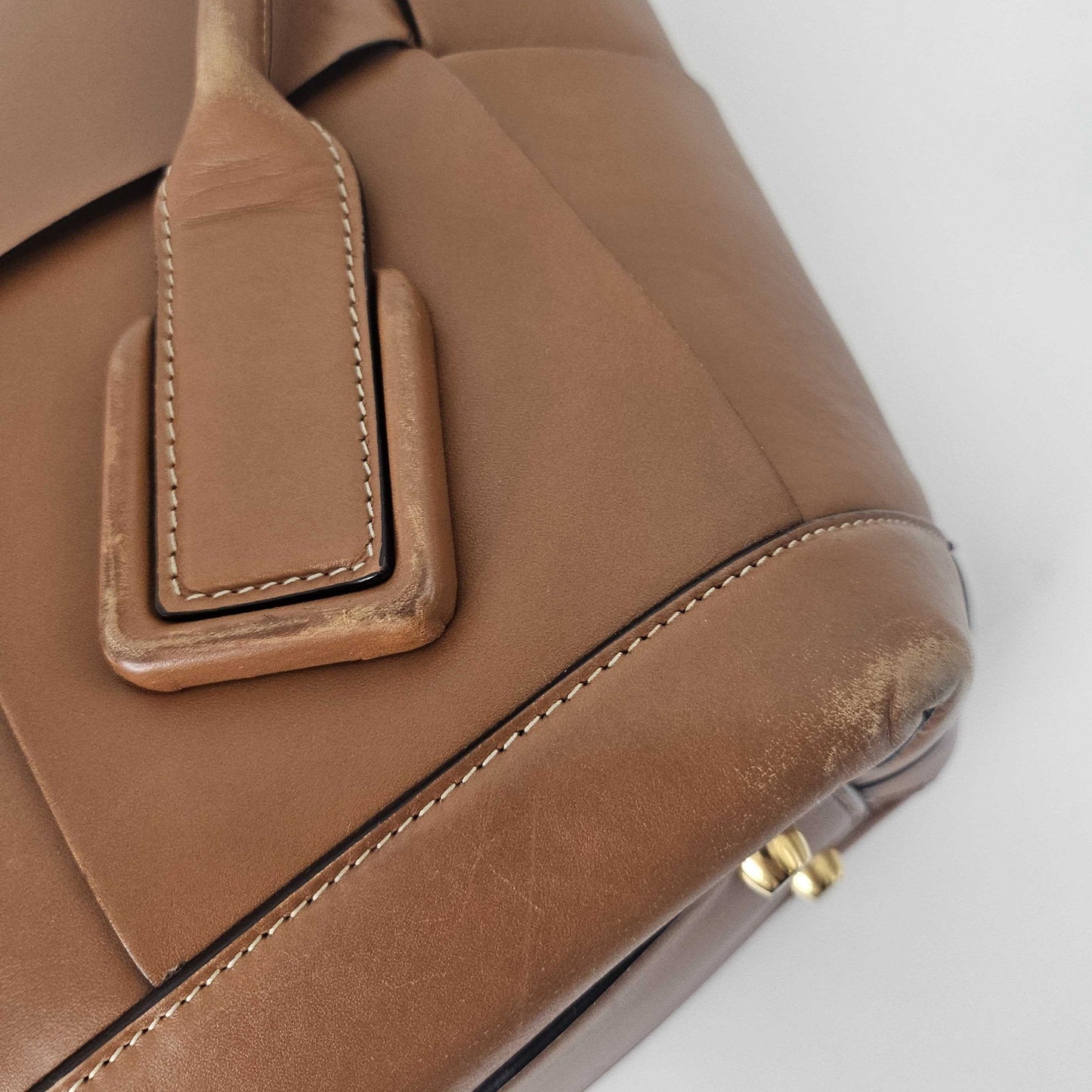 Arco Large Intrecciato Leather Tote Bag in Wood [ReSale]