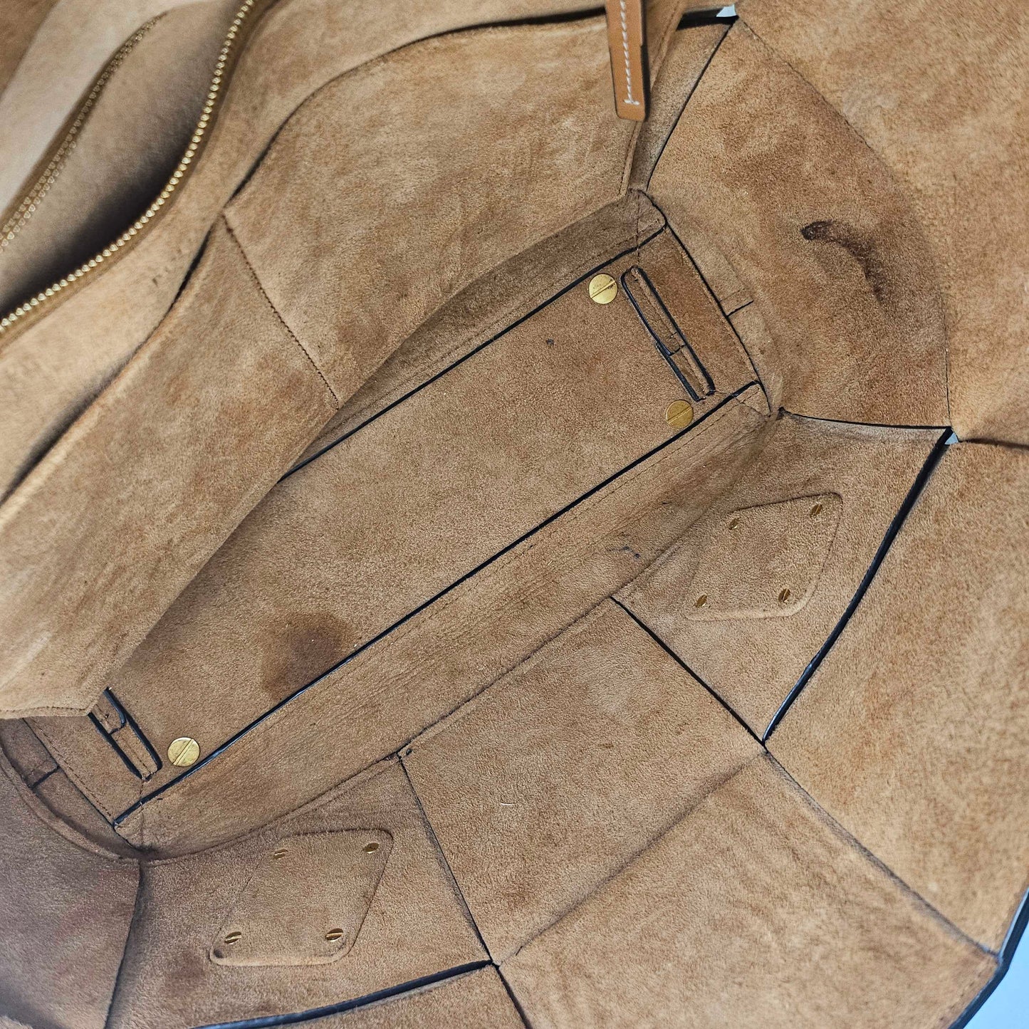 Arco Large Intrecciato Leather Tote Bag in Wood [ReSale]