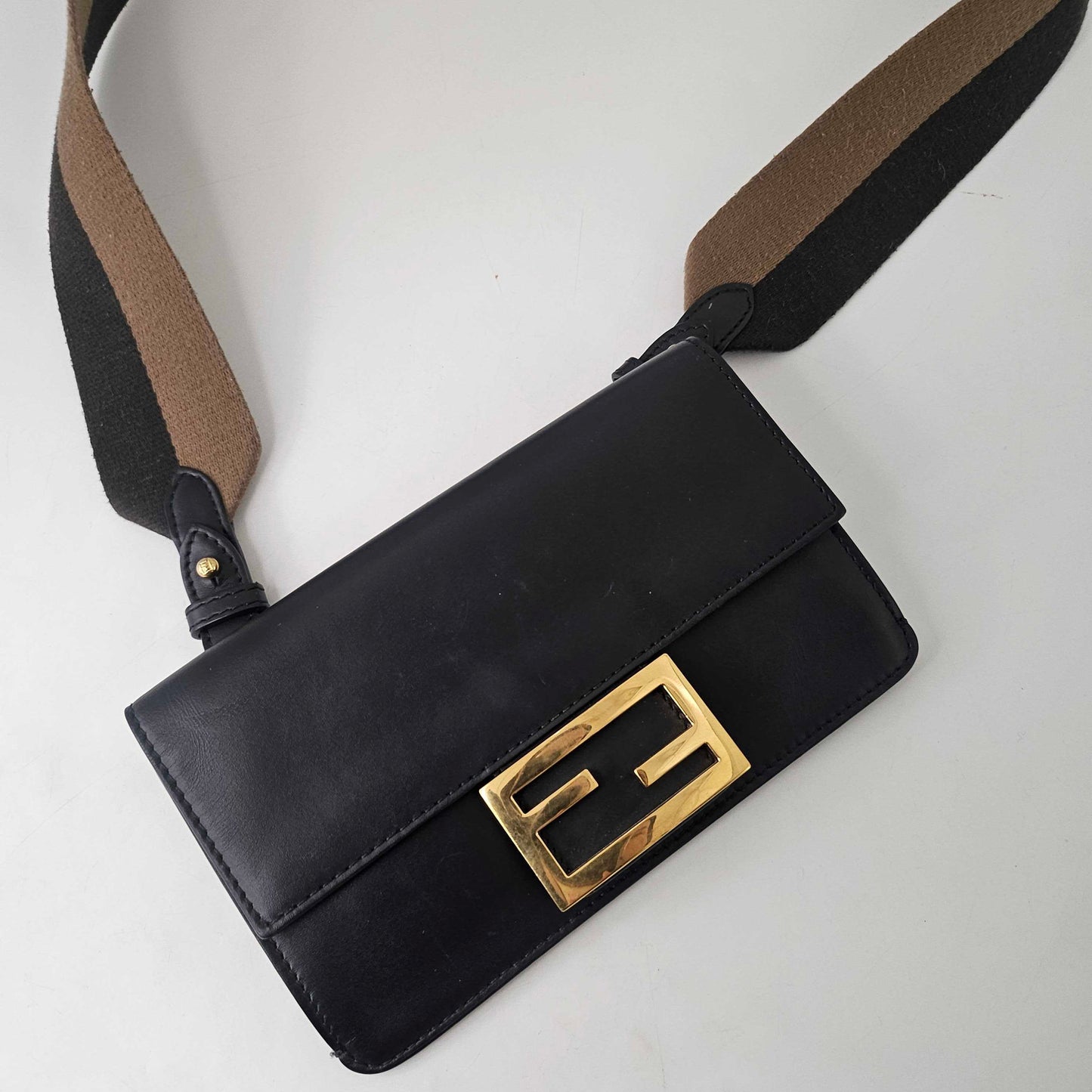 Flat Baguette Mini Crossbody Bag in Black [ReSale]