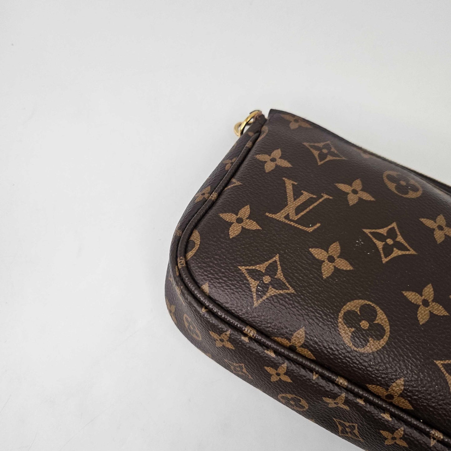 Multi Pochette Accessories Bag with Khaki Strap [ReSale]