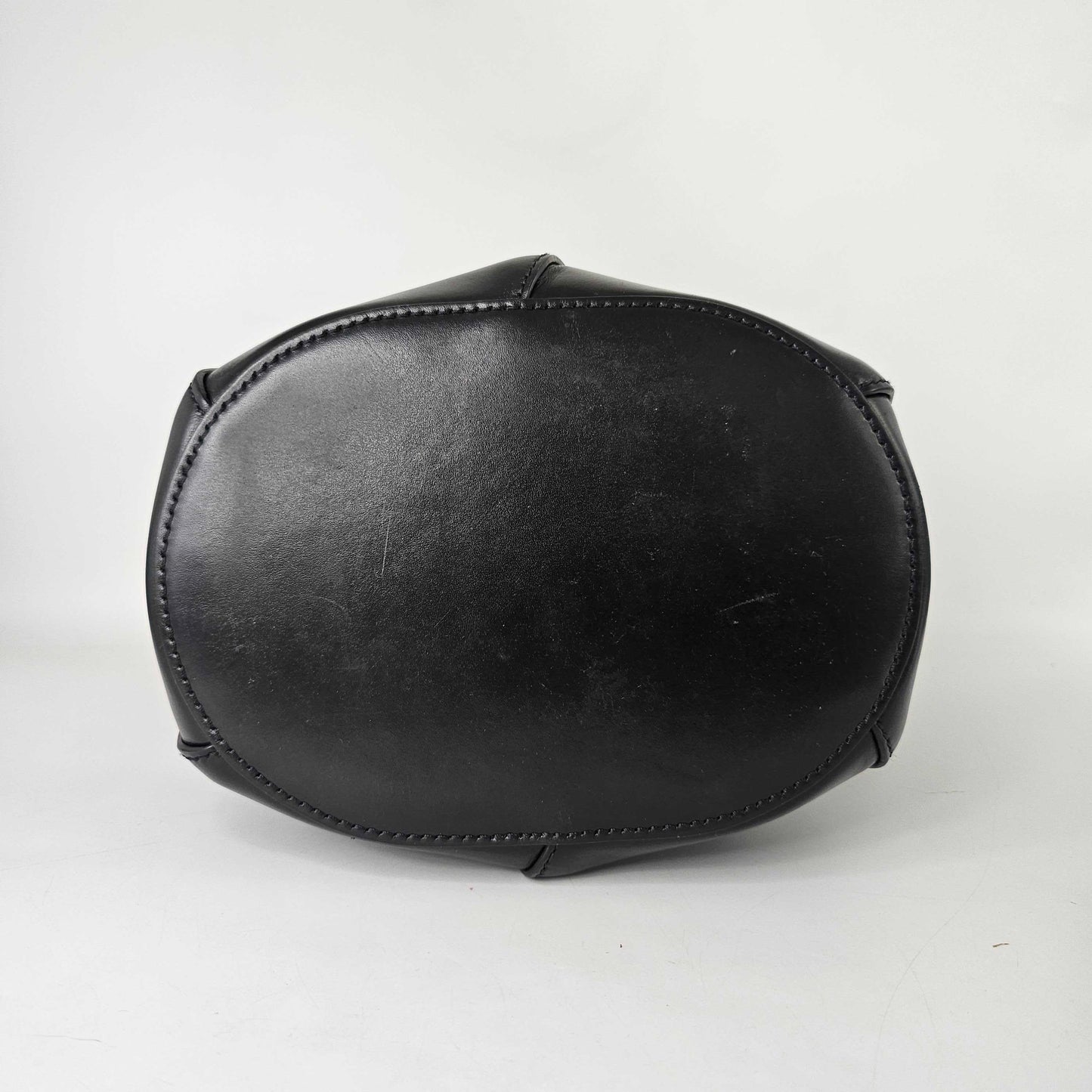 Small Tulip Leather Bucket Bag in Black [ReSale]