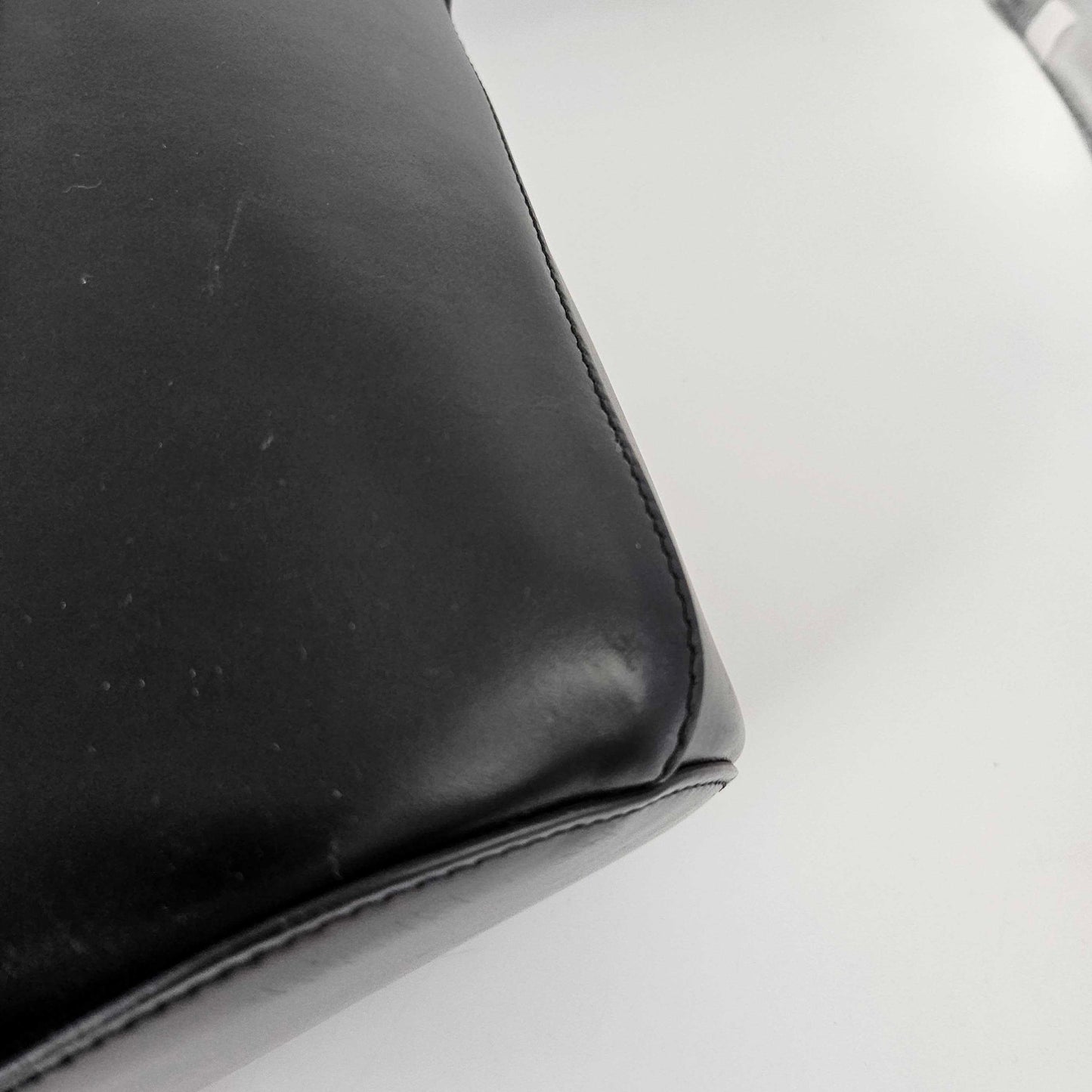 Small Tulip Leather Bucket Bag in Black [ReSale]