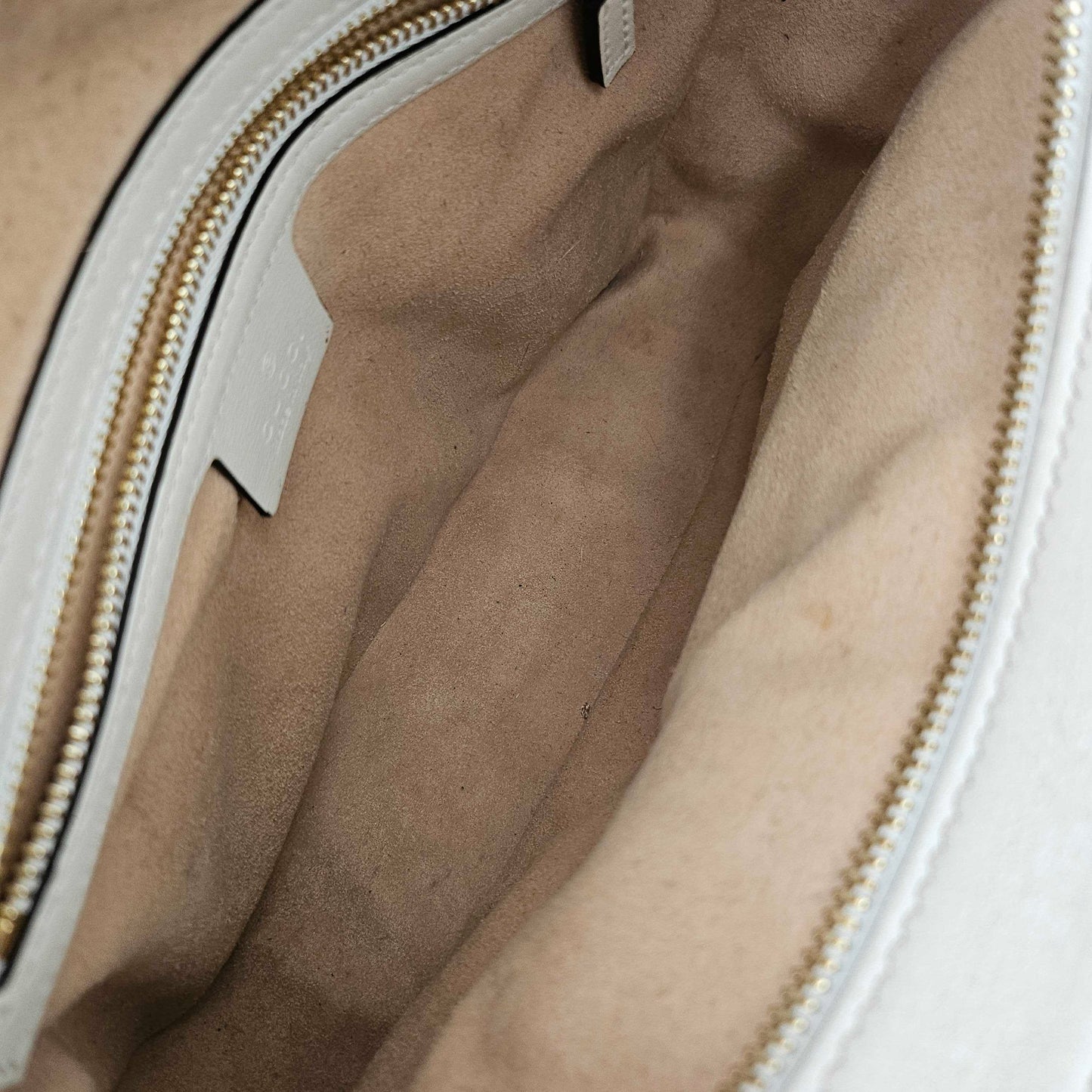 Horsebit 1955 GG Supreme Small Crossbody Bag with White Leather Trim [ReSale]