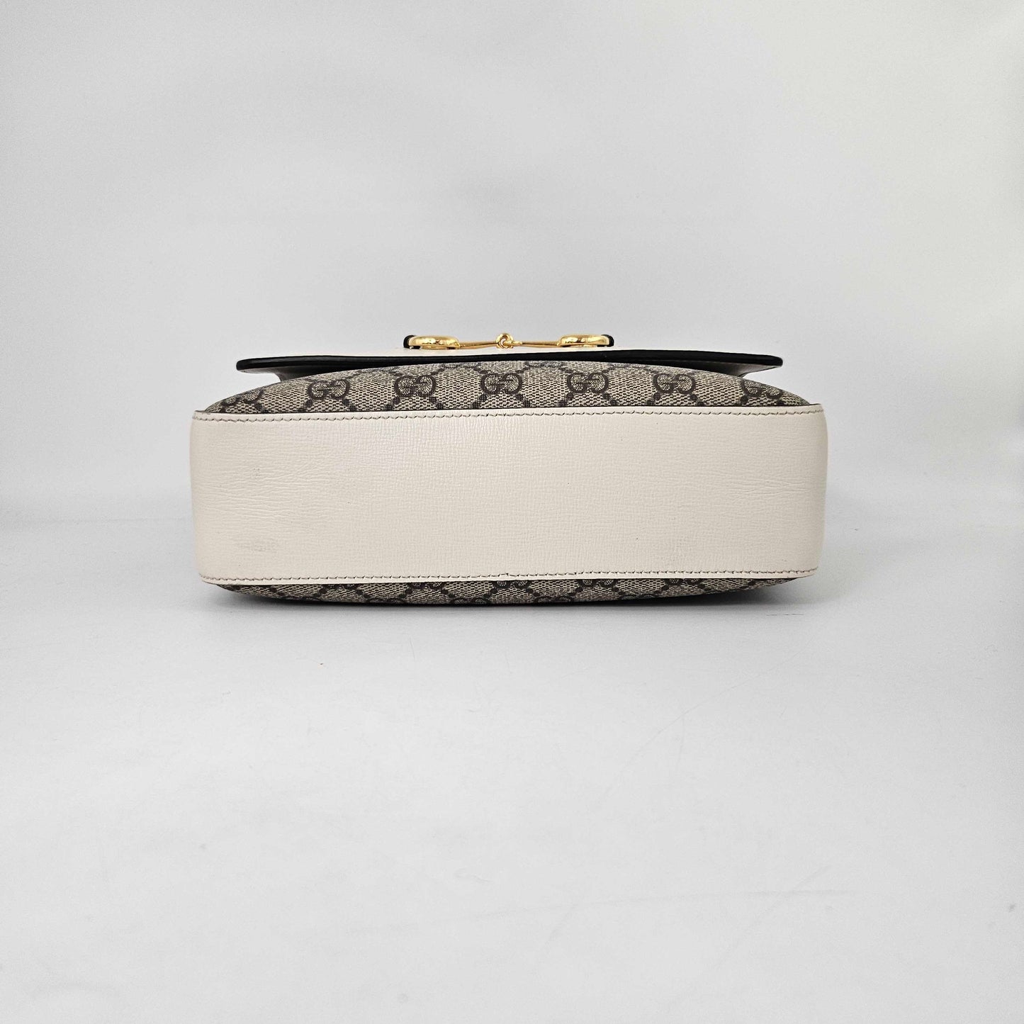 Horsebit 1955 GG Supreme Small Crossbody Bag with White Leather Trim [ReSale]