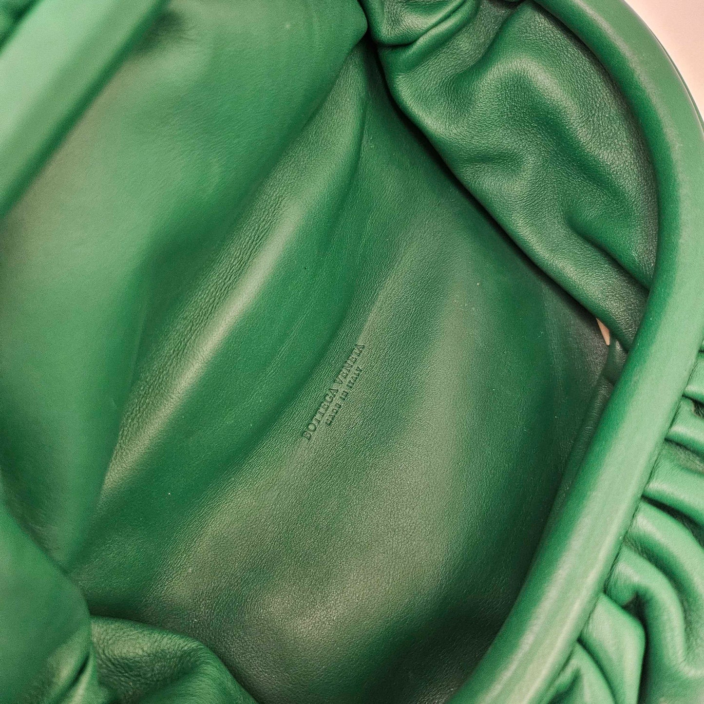Belt Chain Pouch in Green Leather [ReSale]