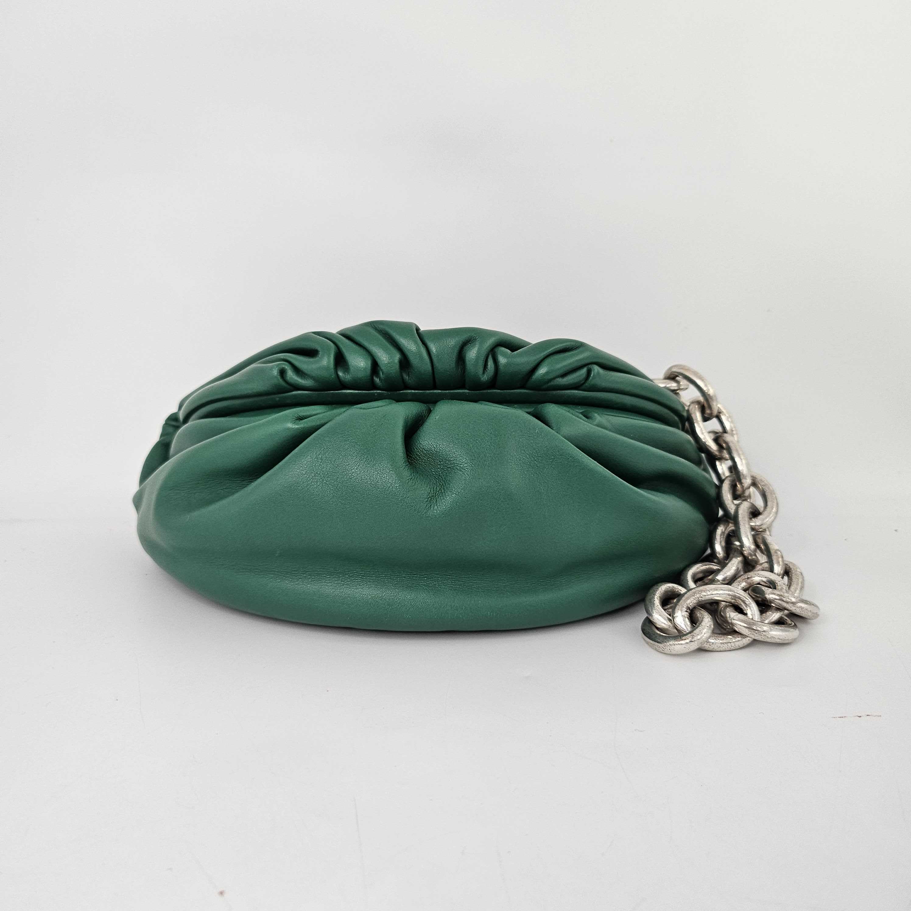Belt Chain Pouch in Green Leather [ReSale]