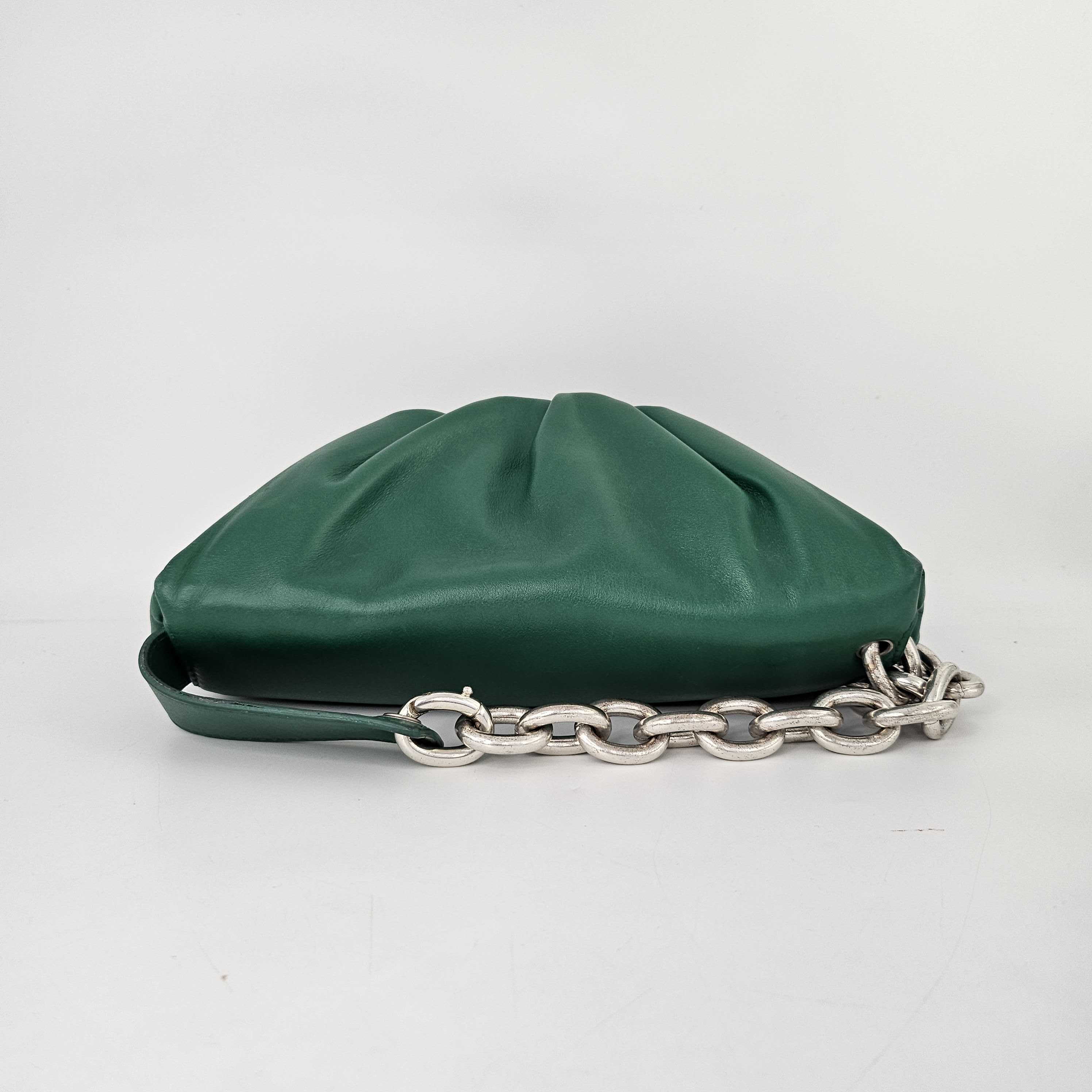 Belt Chain Pouch in Green Leather [ReSale]