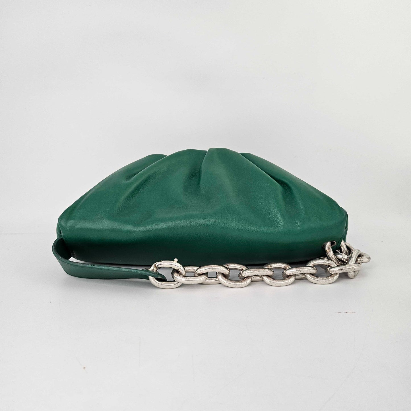 Belt Chain Pouch in Green Leather [ReSale]