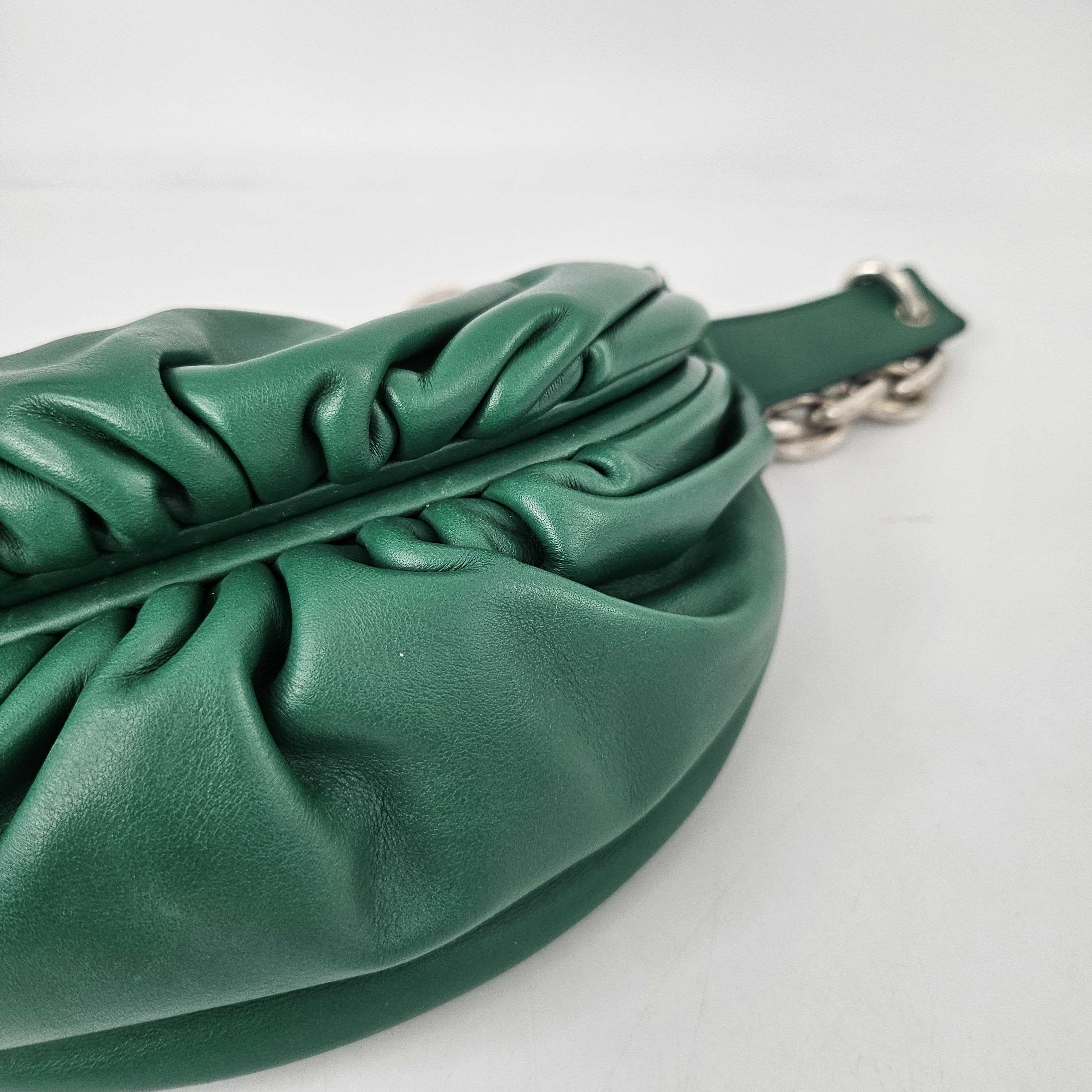 Belt Chain Pouch in Green Leather [ReSale]