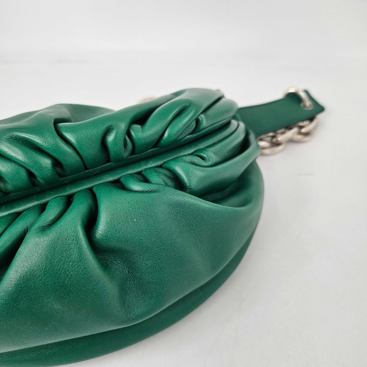 Belt Chain Pouch in Green Leather [ReSale]