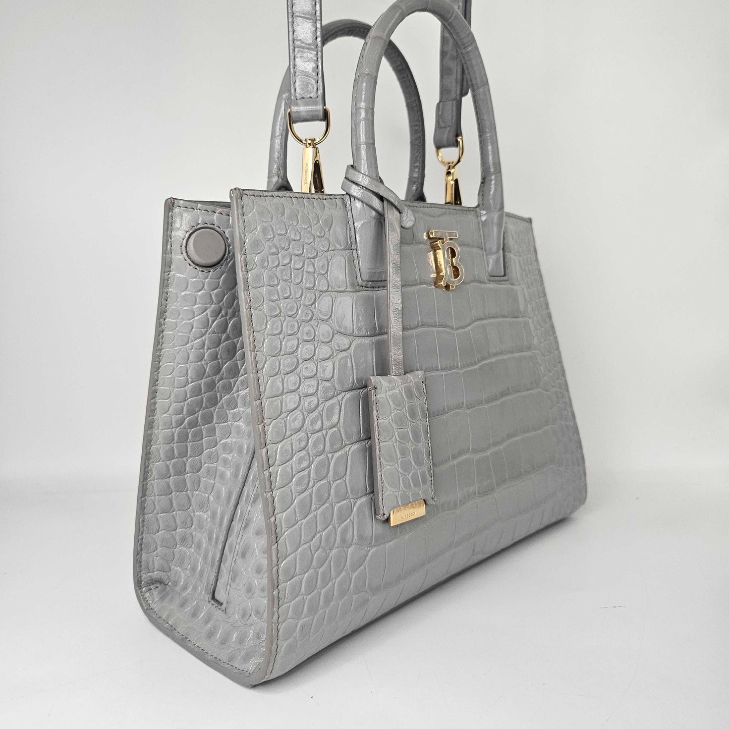 Mini Frances Bag in Cloud Grey Embossed Leather [ReSale]