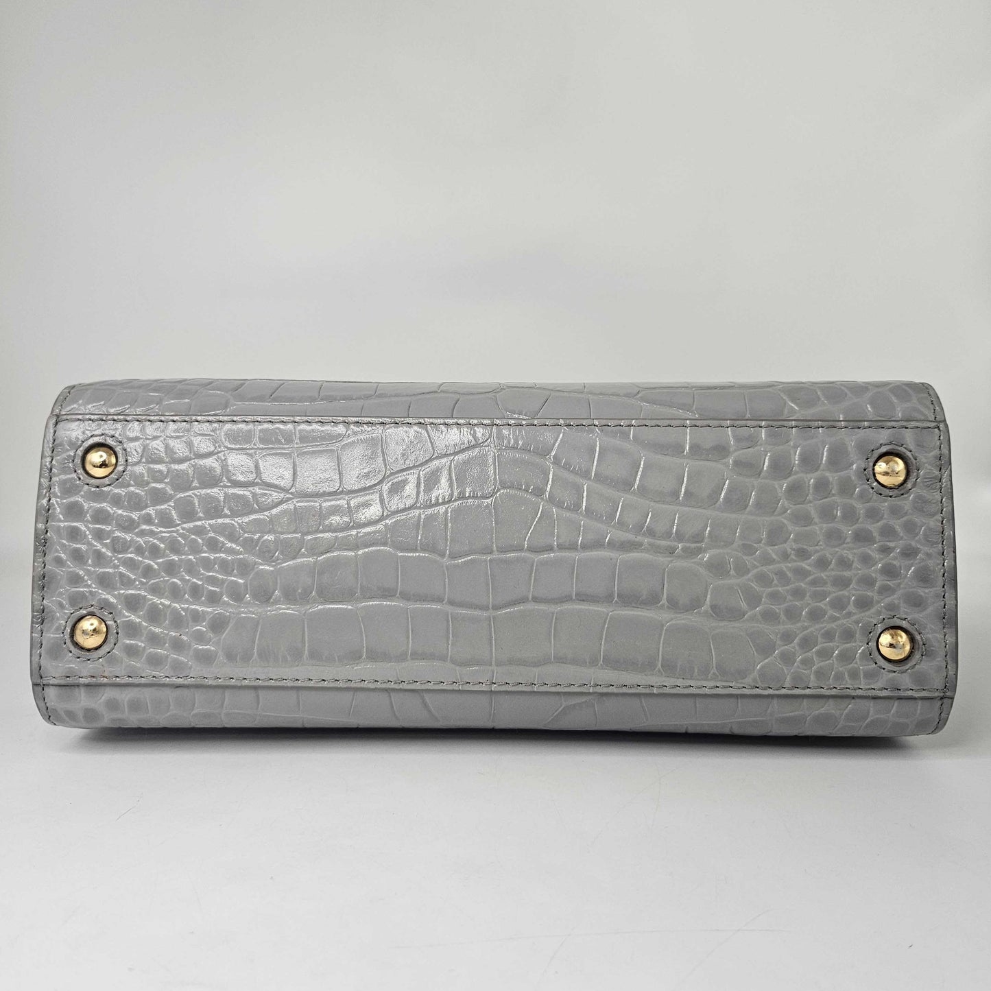 Mini Frances Bag in Cloud Grey Embossed Leather [ReSale]