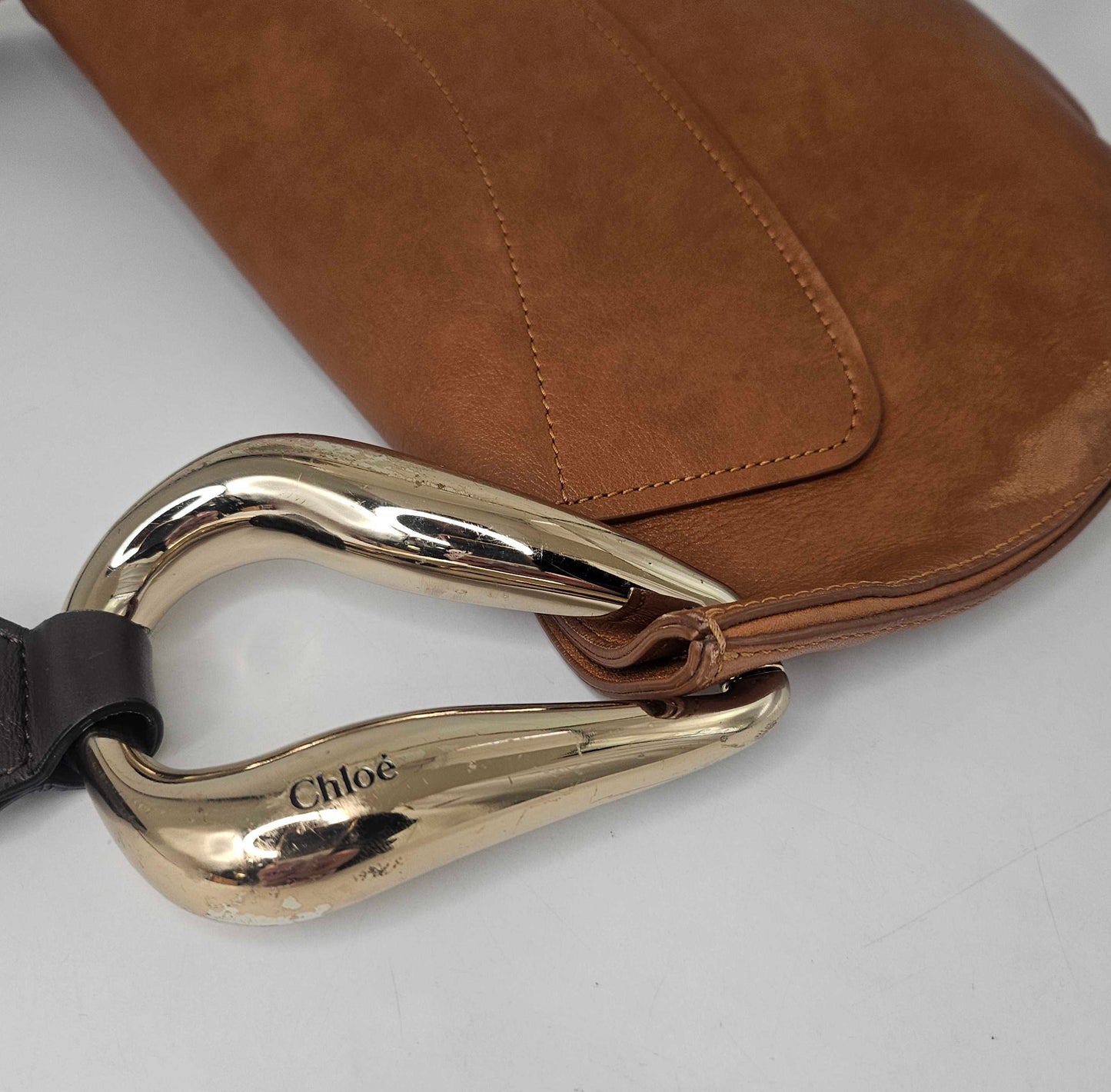 Kiss Hobo Shoulder Bag in Tan Leather [ReSale]