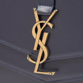 Medium Sulpice Shoulder Bag in Navy Leather