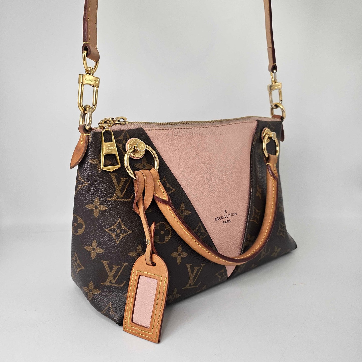 V Tote BB in Monogram Canvas and Pink Leather [ReSale]