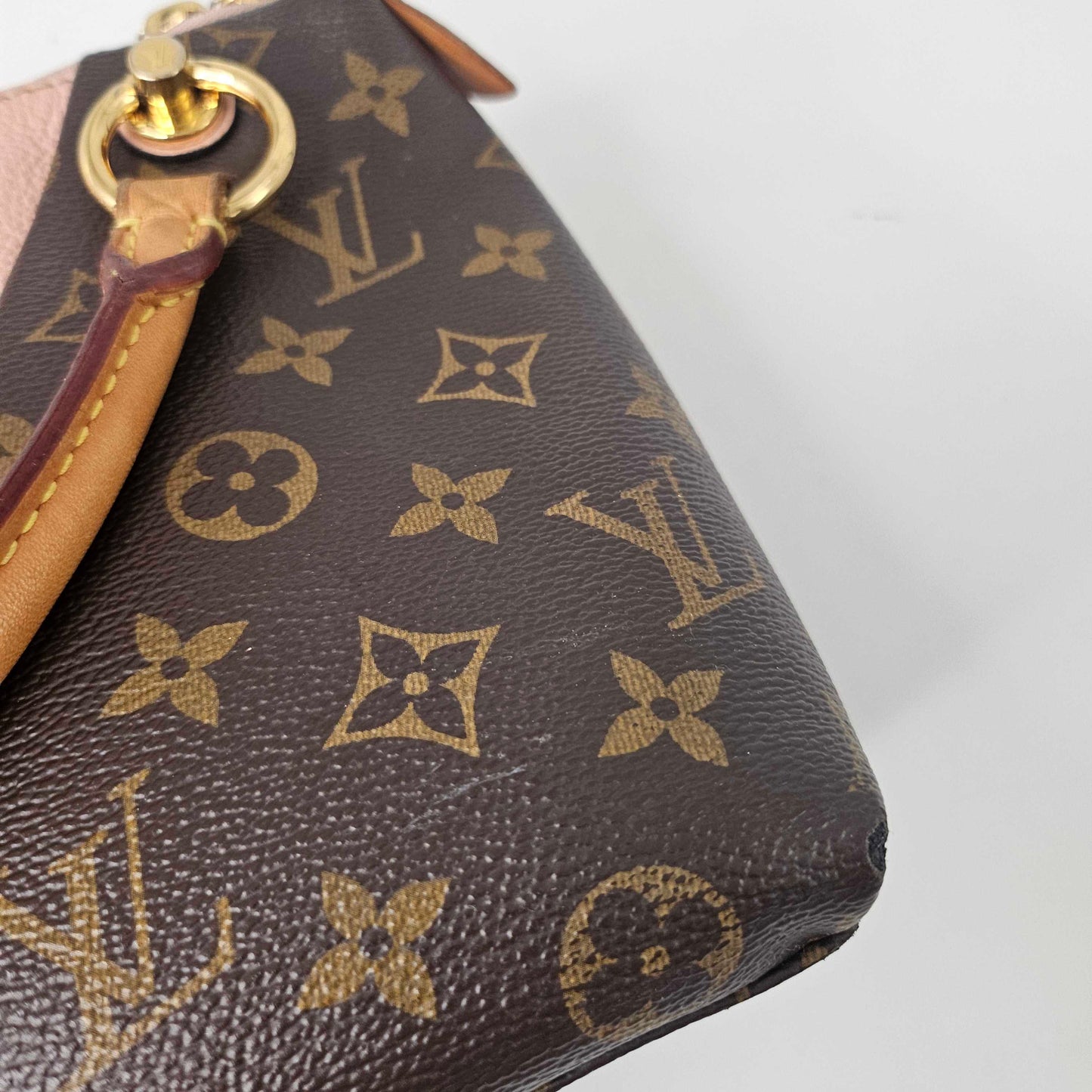V Tote BB in Monogram Canvas and Pink Leather [ReSale]