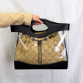 31 Large PVC Shopper with Black Lambskin Trim