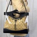 31 Large PVC Shopper with Black Lambskin Trim