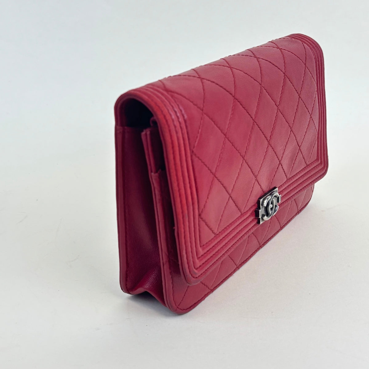 Boy Wallet On Chain in Red Leather [ReSale]