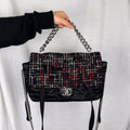 Tweed Nylon Astronaut Essentials Single Flap Bag