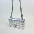 Mini Quilted Leather Lola Bag in Metallic Silver [ReSale]