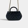 Quilted Lambskin Dumpling Top Handle Flap Bag [ReSale]