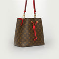 NéoNoé MM Bucket Bag in Monogram Canvas and Red