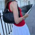 Mombasa Hobo Shoulder Bag in Black Leather