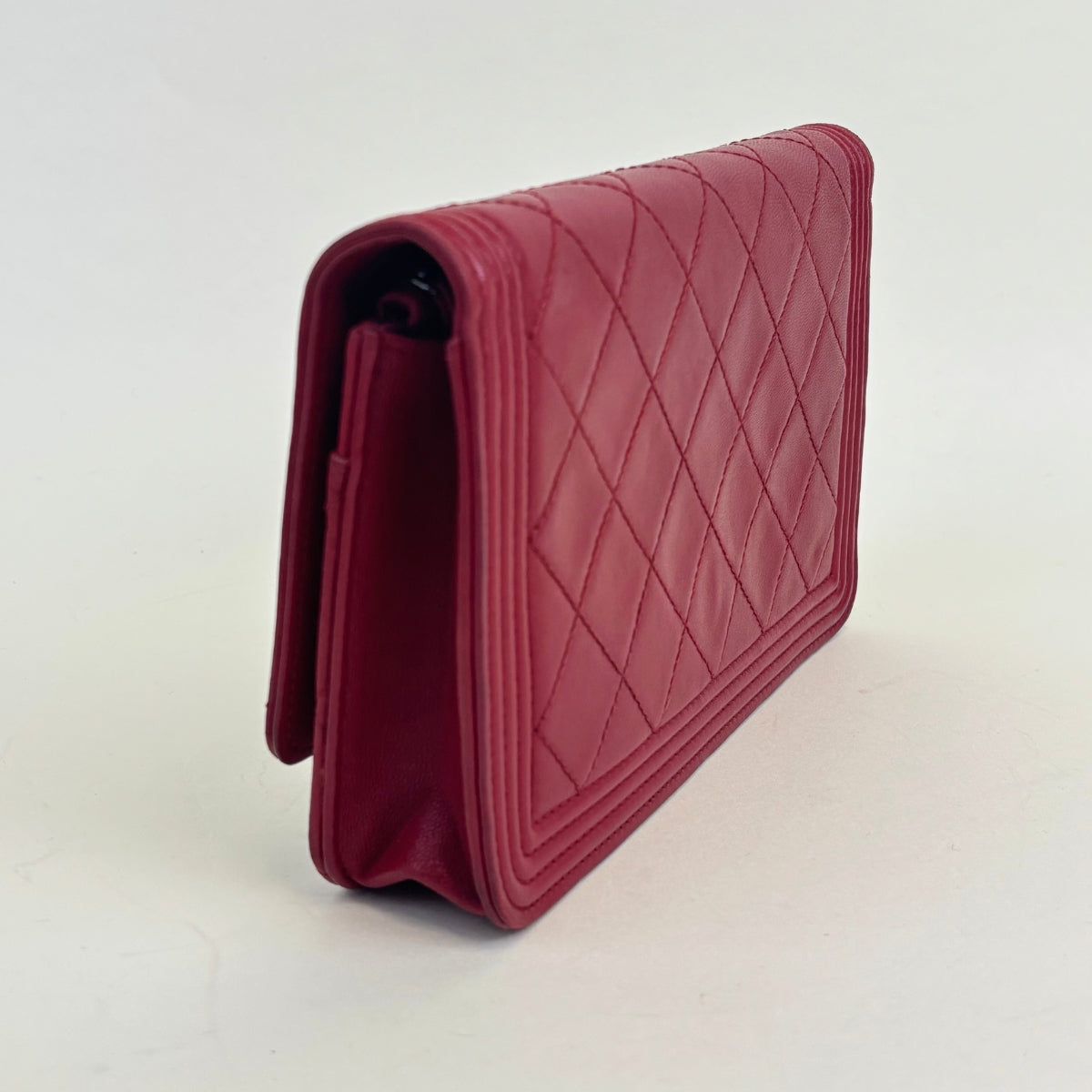 Boy Wallet On Chain in Red Leather [ReSale]