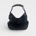 Mombasa Hobo Shoulder Bag in Black Leather