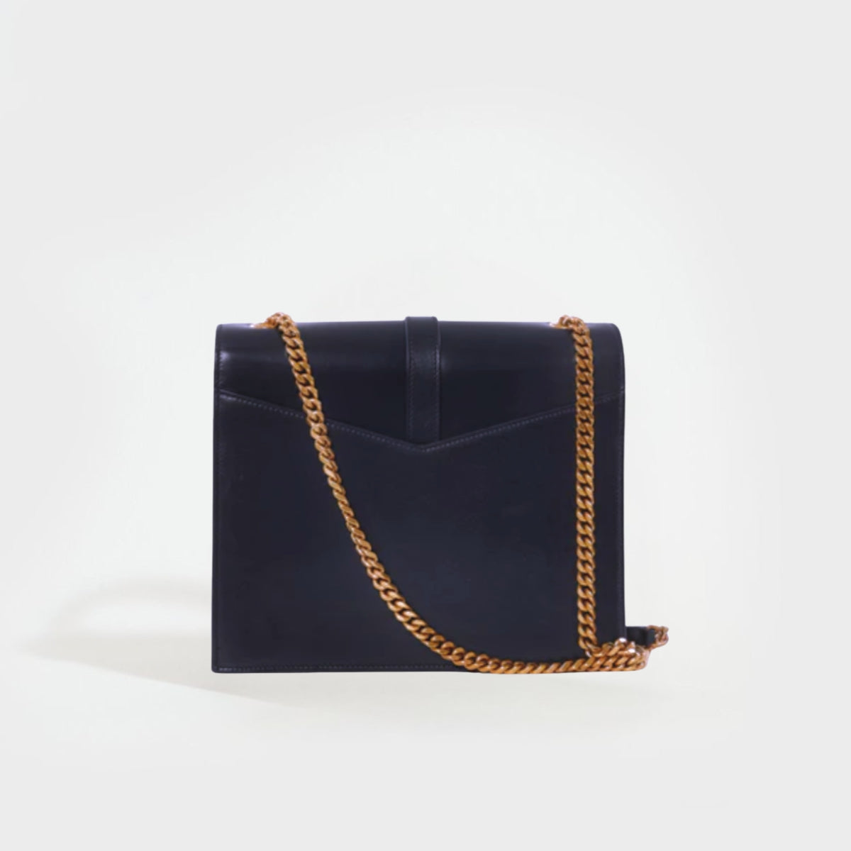 Medium Sulpice Shoulder Bag in Navy Leather