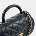 Quilted Lambskin Dumpling Top Handle Flap Bag [ReSale]