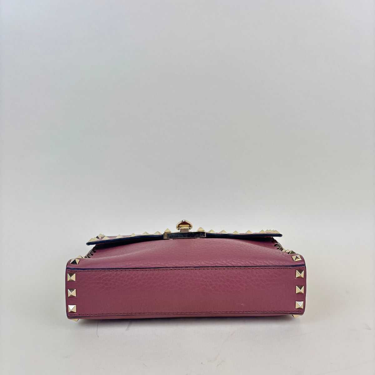 Garavani Small Rockstud Grained Leather Bag in Dark Nude [ReSale]