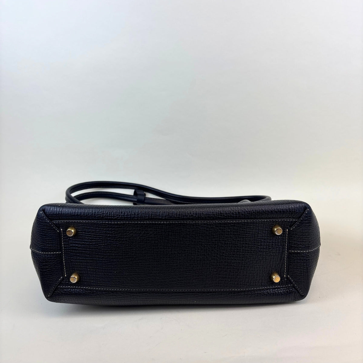 Arco Large Grained Leather Tote in Black with Gold Hardware [ReSale]