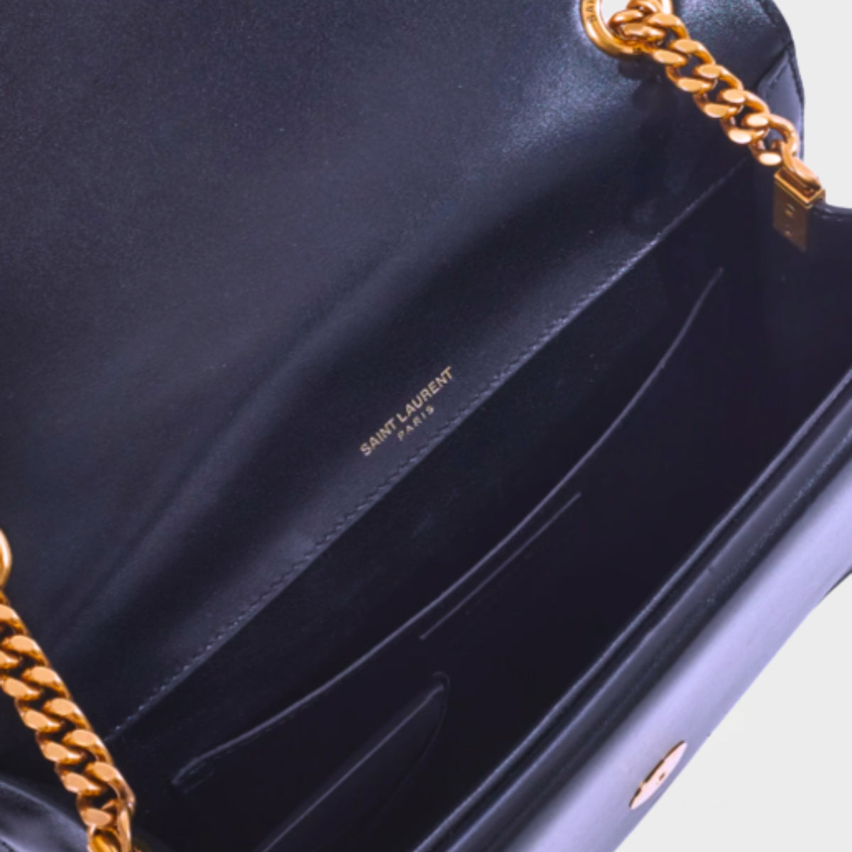 Medium Sulpice Shoulder Bag in Navy Leather