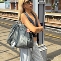 Large Le-City Bag in Grey Leather
