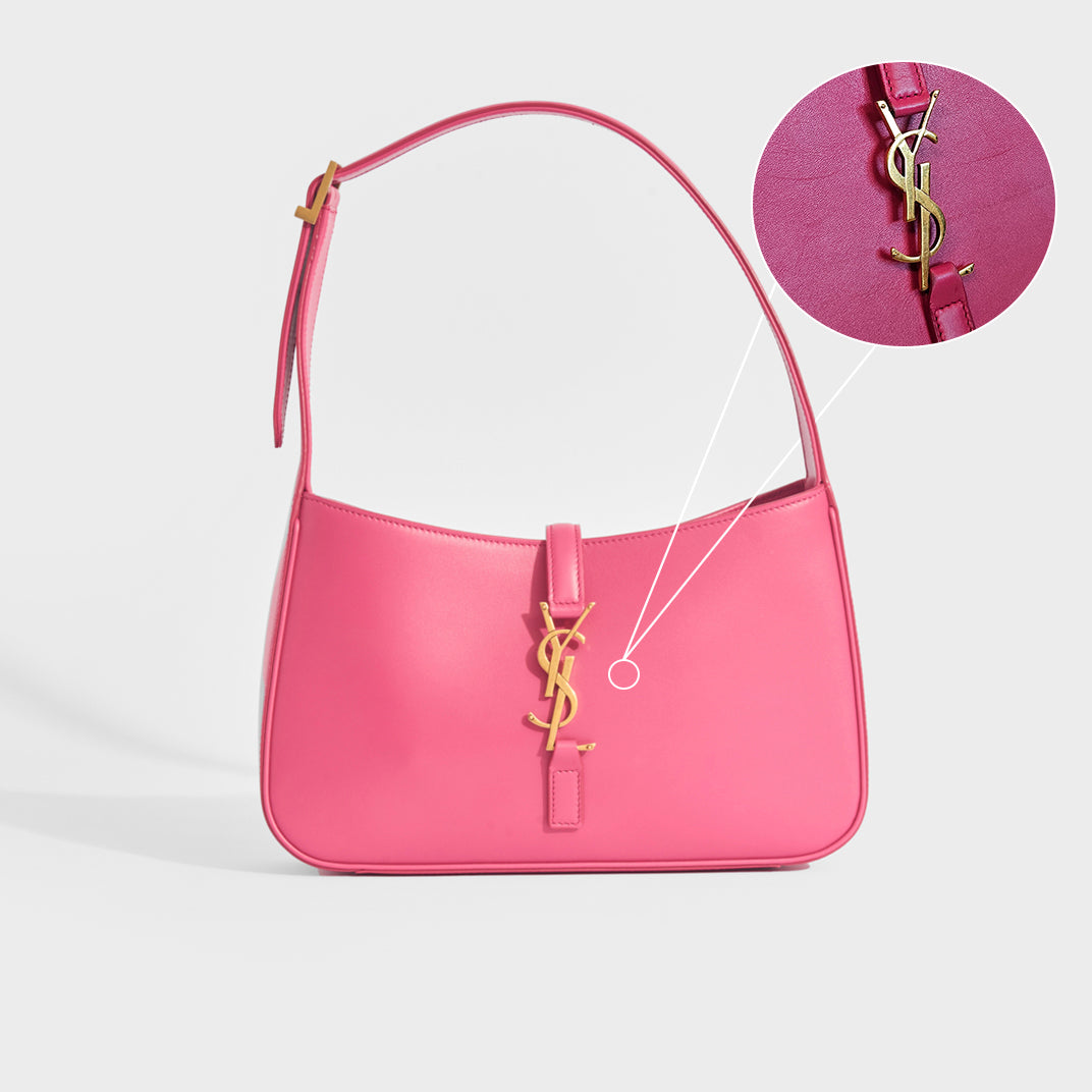 Le 5 à 7 Leather Bag in Bubblegum Pink