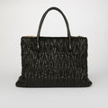 Quilted Nappa Matelassé Leather Tote in Black