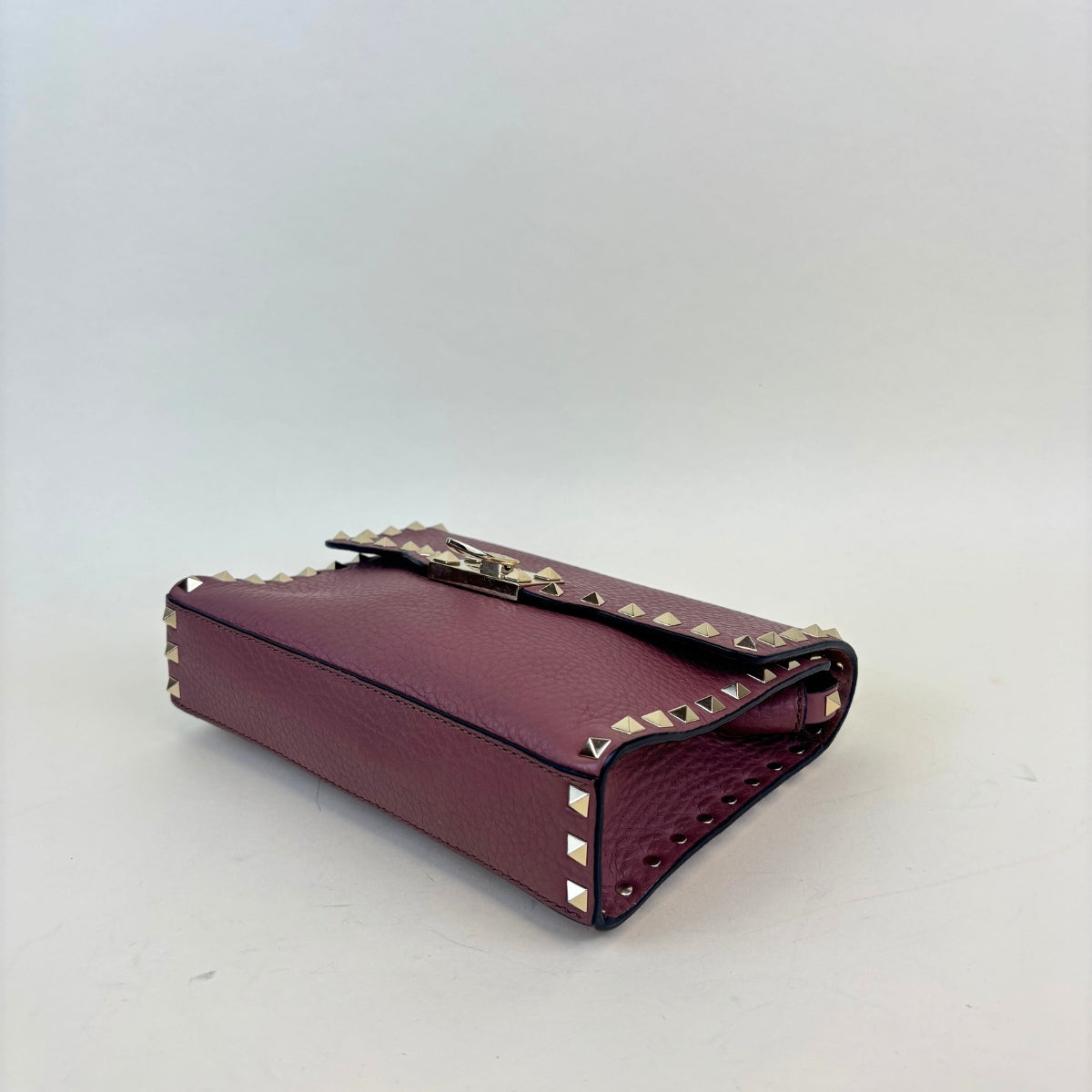 Garavani Small Rockstud Grained Leather Bag in Dark Nude [ReSale]