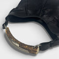 Mombasa Hobo Shoulder Bag in Black Leather