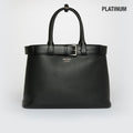 Buckle Medium Leather Shoulder Bag