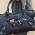 Part Time Blue Leather Two-Way City Bag