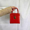 Vintage Vanity Case in Red Leather