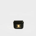 Mini Triomphe Crossbody Bag in Black